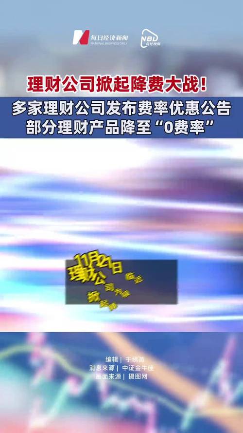 多家银行理财公司下调产品费率，部分降至0.1%甚至零费率
