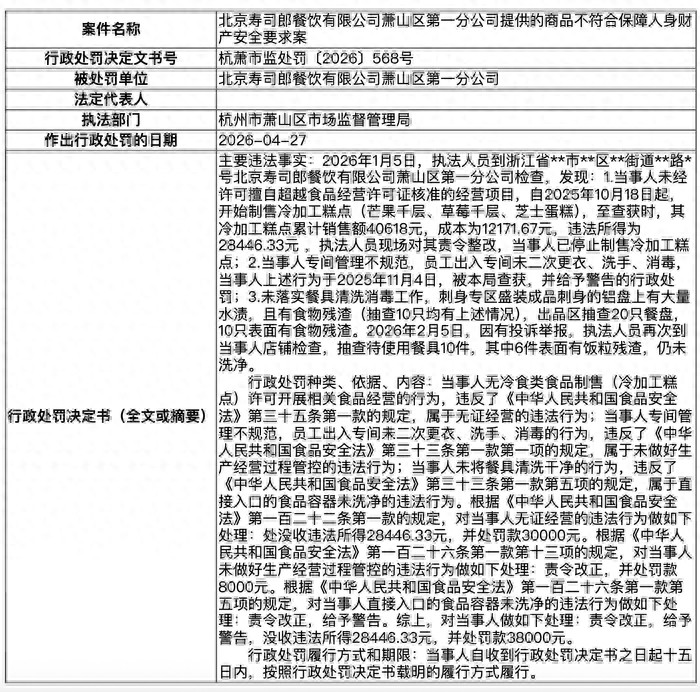 杭州寿司郎门店盘子脏被查，已按要求整改完毕